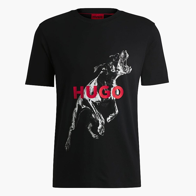 Ανδρικές Μπλούζες Deyladec.D Μαύρο Βαμβάκι Hugo