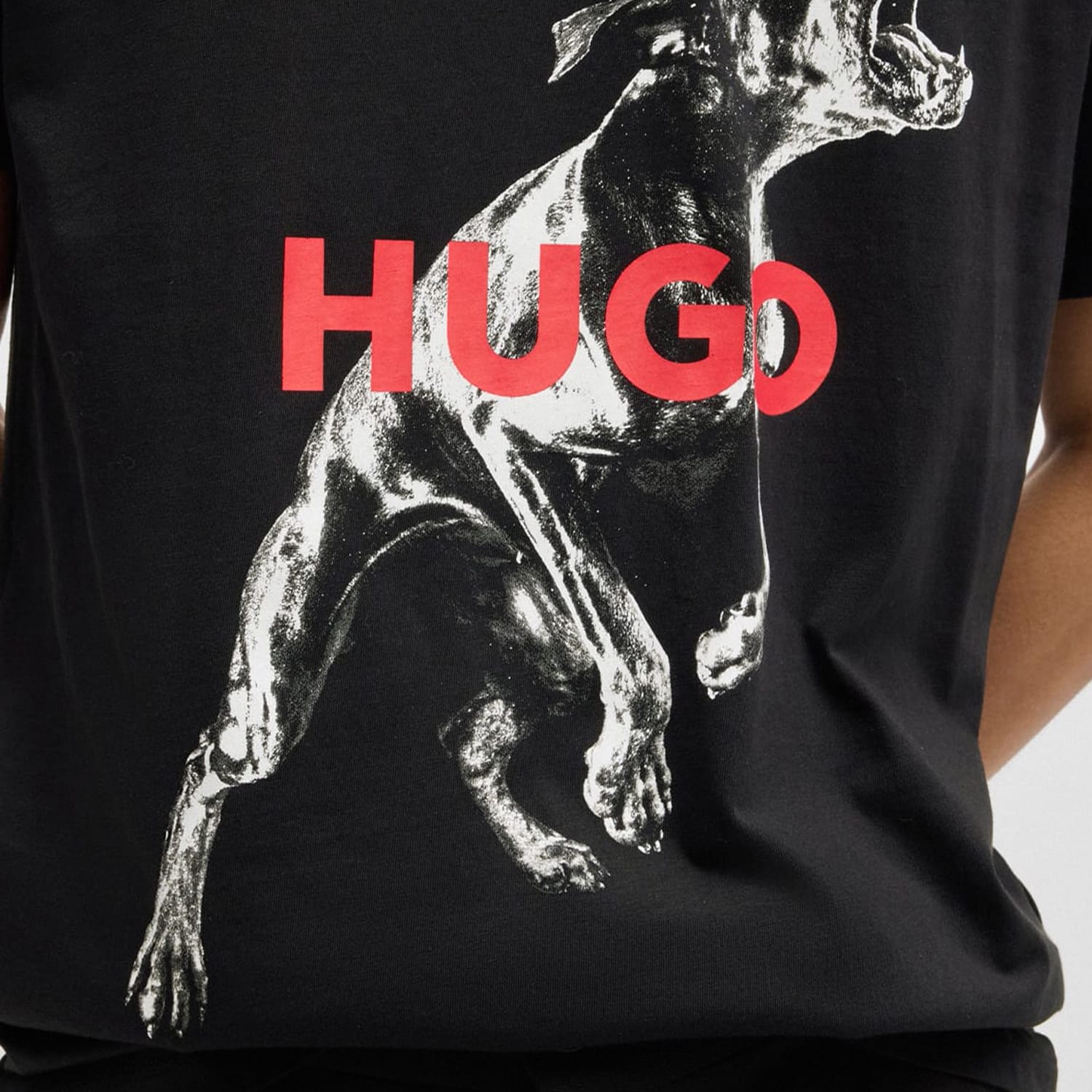 Ανδρικές Μπλούζες Deyladec.D Μαύρο Βαμβάκι Hugo Ανδρικές Μπλούζες Deyladec.D Μαύρο Βαμβάκι Hugo