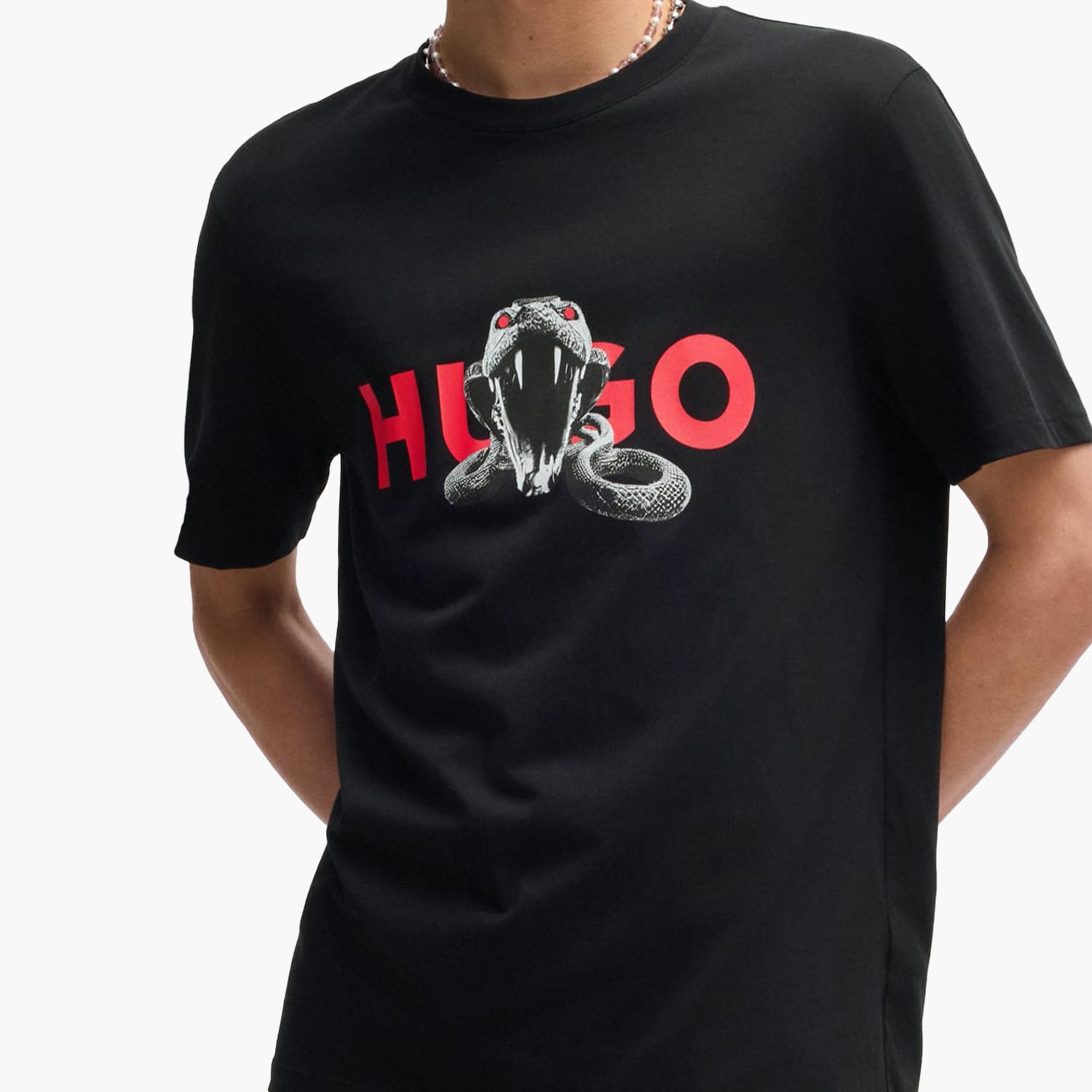Ανδρικές Μπλούζες Deyladec.S Μαύρο Βαμβάκι Hugo