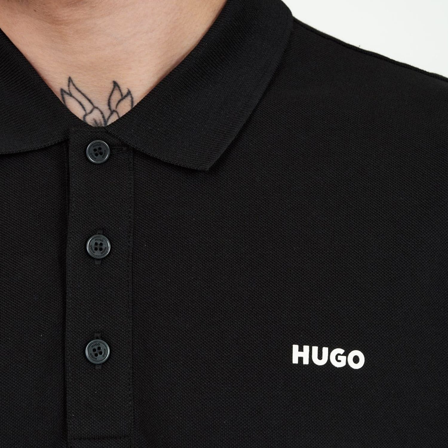 Ανδρικές Μπλούζες Donos222 Μαύρο Βαμβάκι Hugo