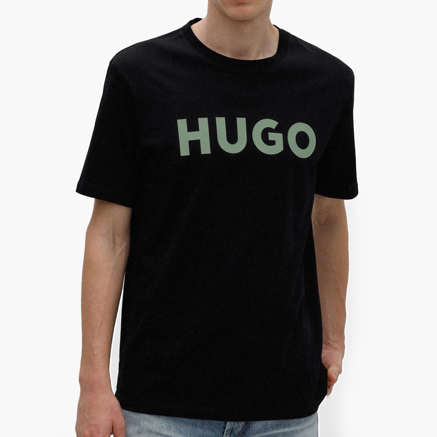 Ανδρικές Μπλούζες Dulivio Μαύρο Βαμβάκι Hugo