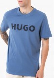 Ανδρικές Μπλούζες Dulivio Μπλε Βαμβάκι Hugo