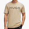 Men T-Shirts Dulivio Beige Cotton Hugo Men T-Shirts Dulivio Beige Cotton Hugo