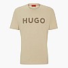 Men T-Shirts Dulivio Beige Cotton Hugo Men T-Shirts Dulivio Beige Cotton Hugo