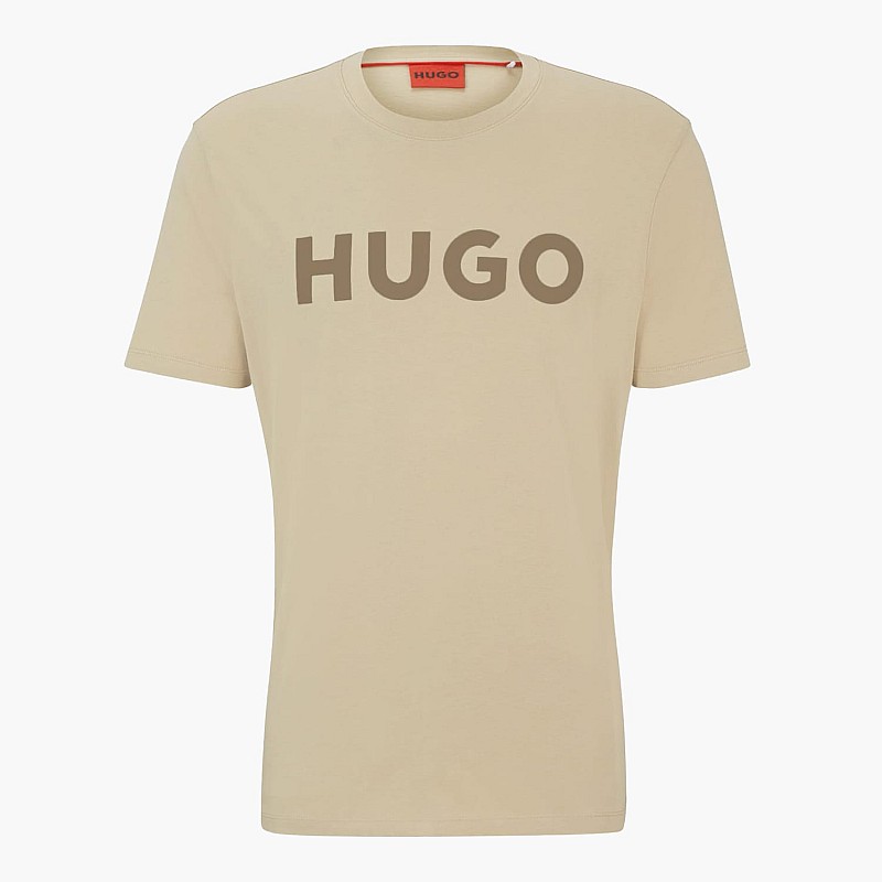 Ανδρικές Μπλούζες Dulivio Μπεζ Βαμβάκι Hugo