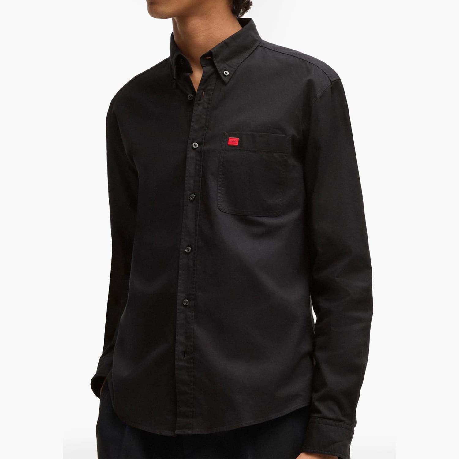 Men Shirts Evito Black Cotton Hugo