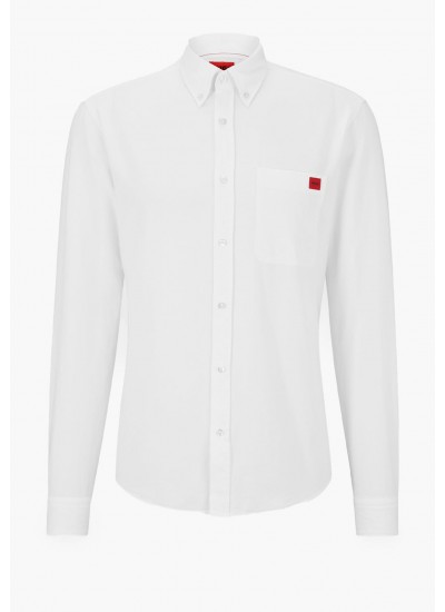 Ανδρικά Πουκάμισα Poplin.Stripe Μπλε Βαμβάκι GANT