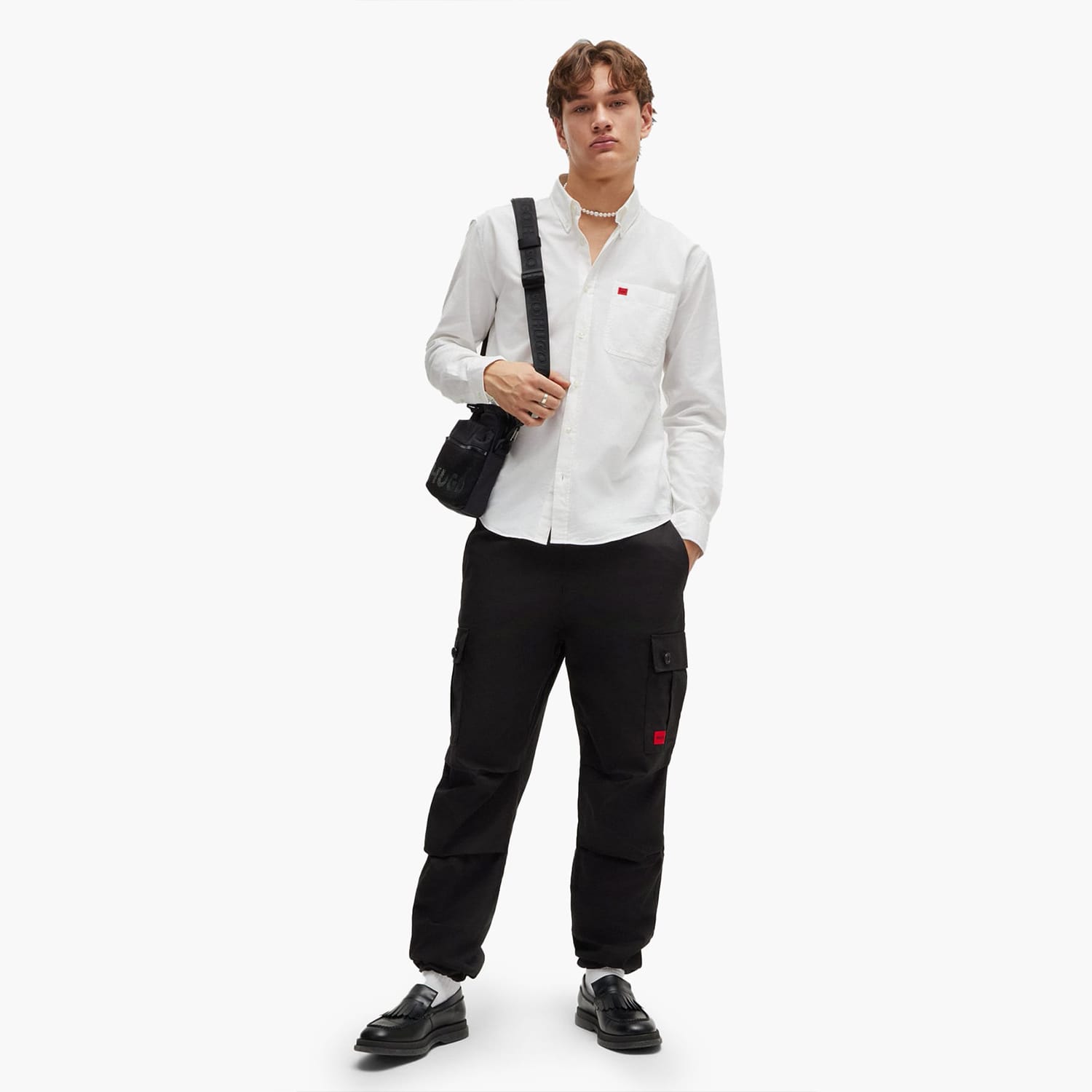 Men Shirts Evito White Cotton Hugo Men Shirts Evito White Cotton Hugo