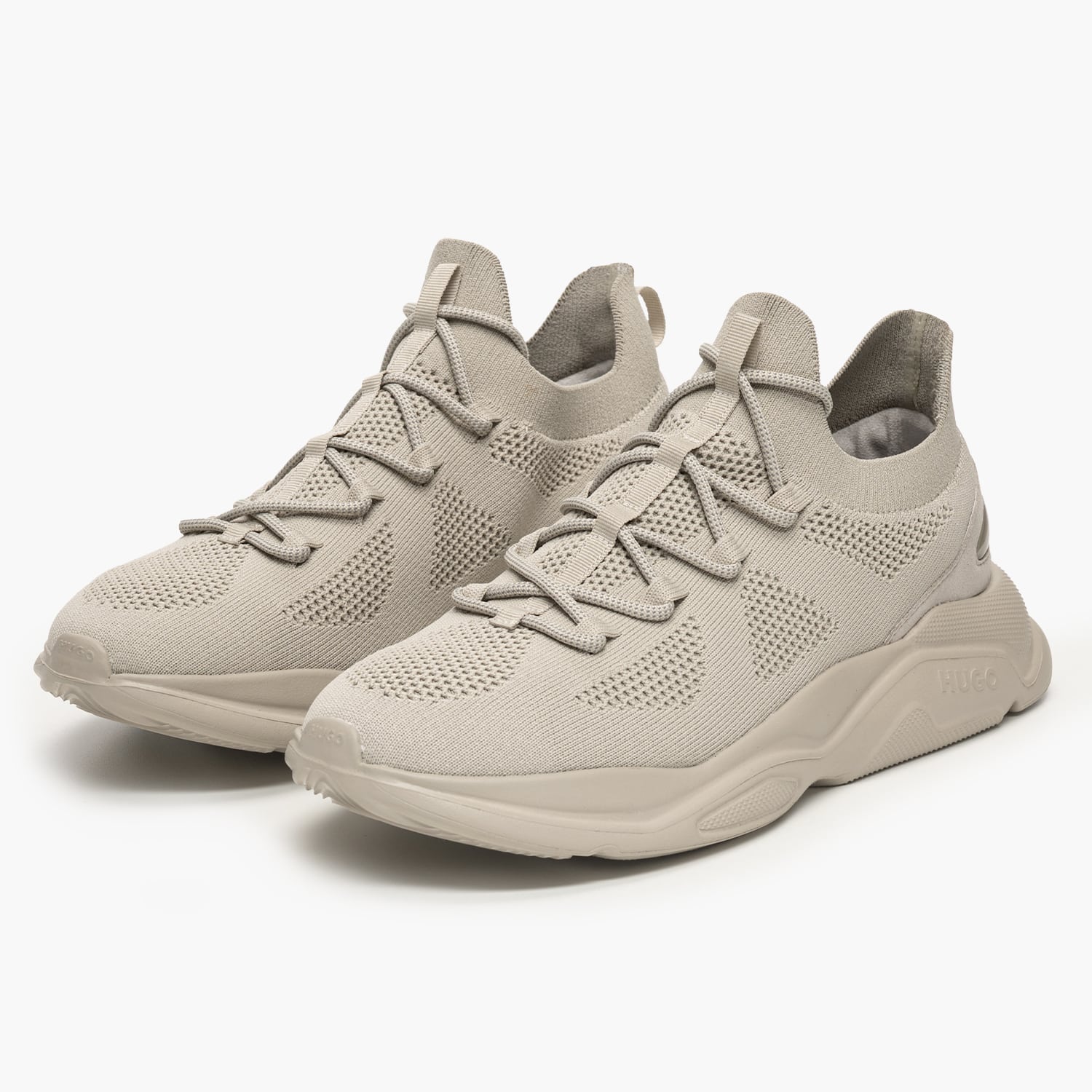 Hugo Leon.Runn.Kn Ανδρικό Παπούτσι Casual Hugo Leon.Runn.Kn-Beige
