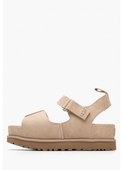 Γυναικείες Πλατφόρμες Χαμηλές 22305 Χρυσό ECOleather Tamaris