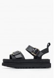 Women Platforms High 1167392 Black Leather UGG