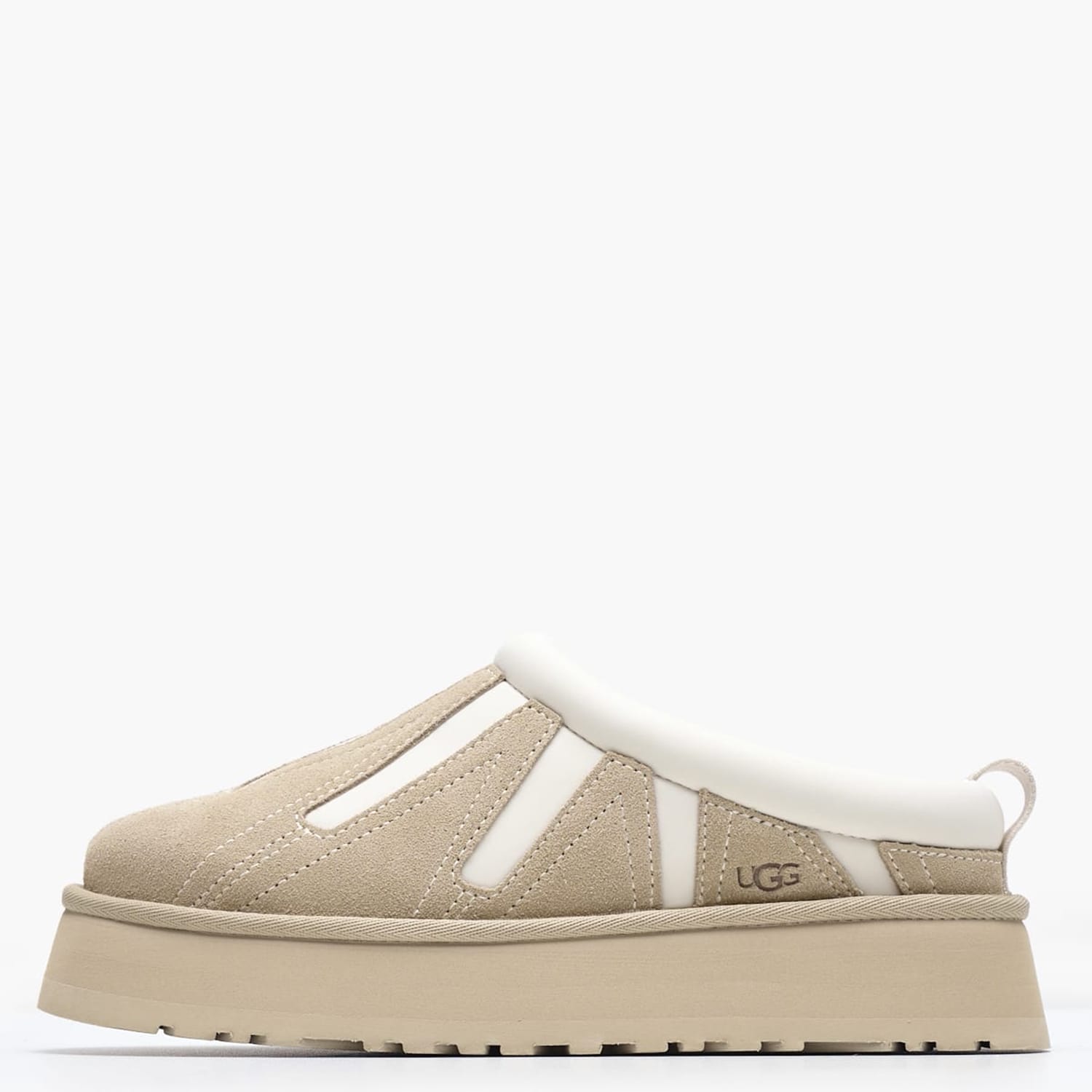 Γυναικεία Mules 1167655 Μπεζ Δέρμα Καστόρι-Ύφασμα UGG