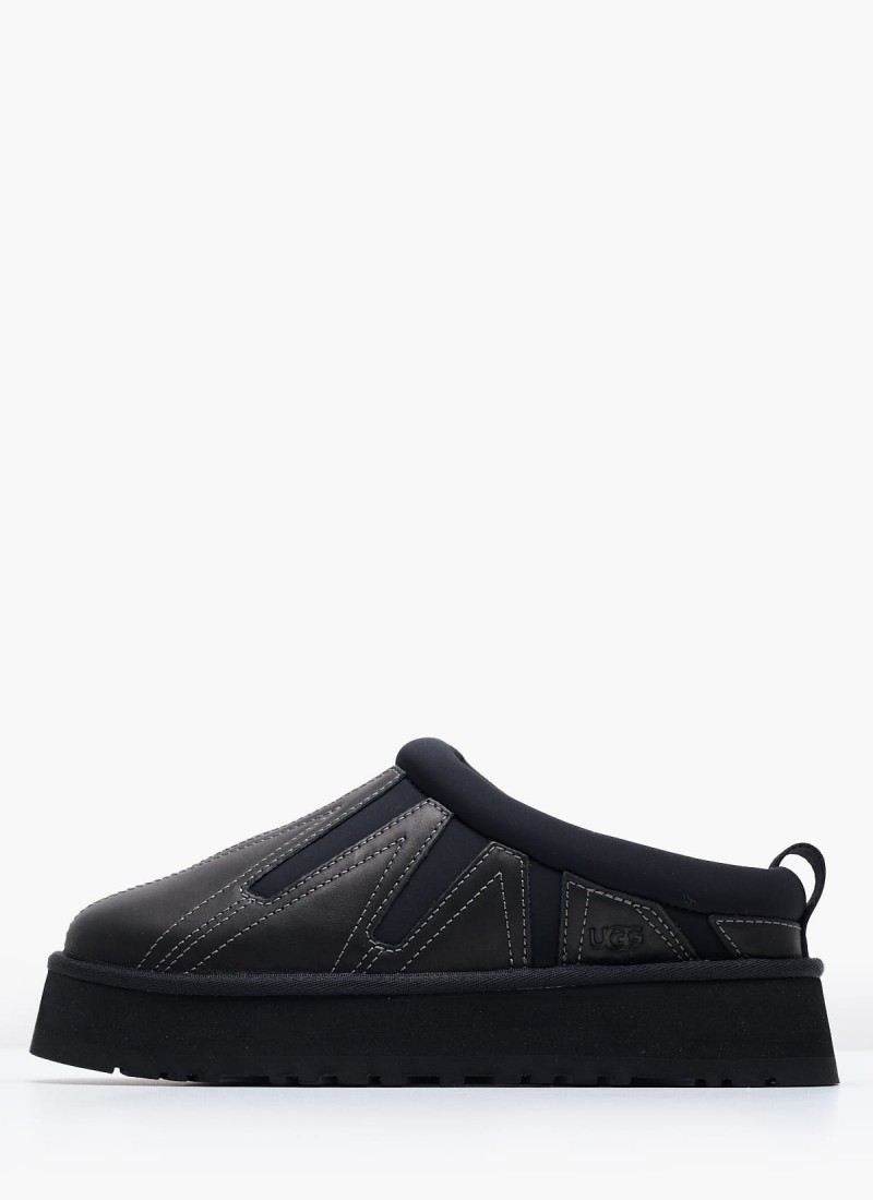 Women Mules 1169771 Black Leather Fabric mortoglou.gr eshop