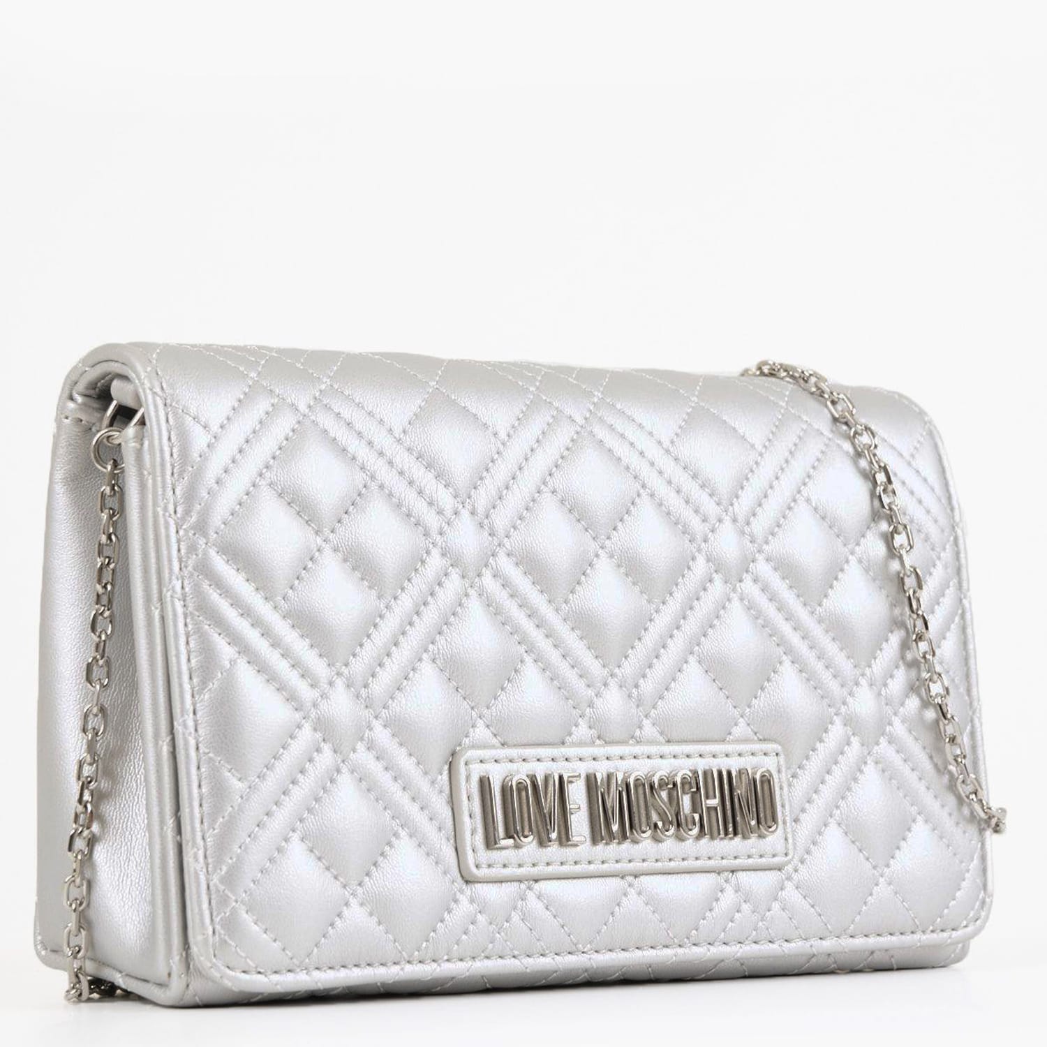 Γυναικείες Τσάντες JC4079 Ασημί ECOleather Love Moschino