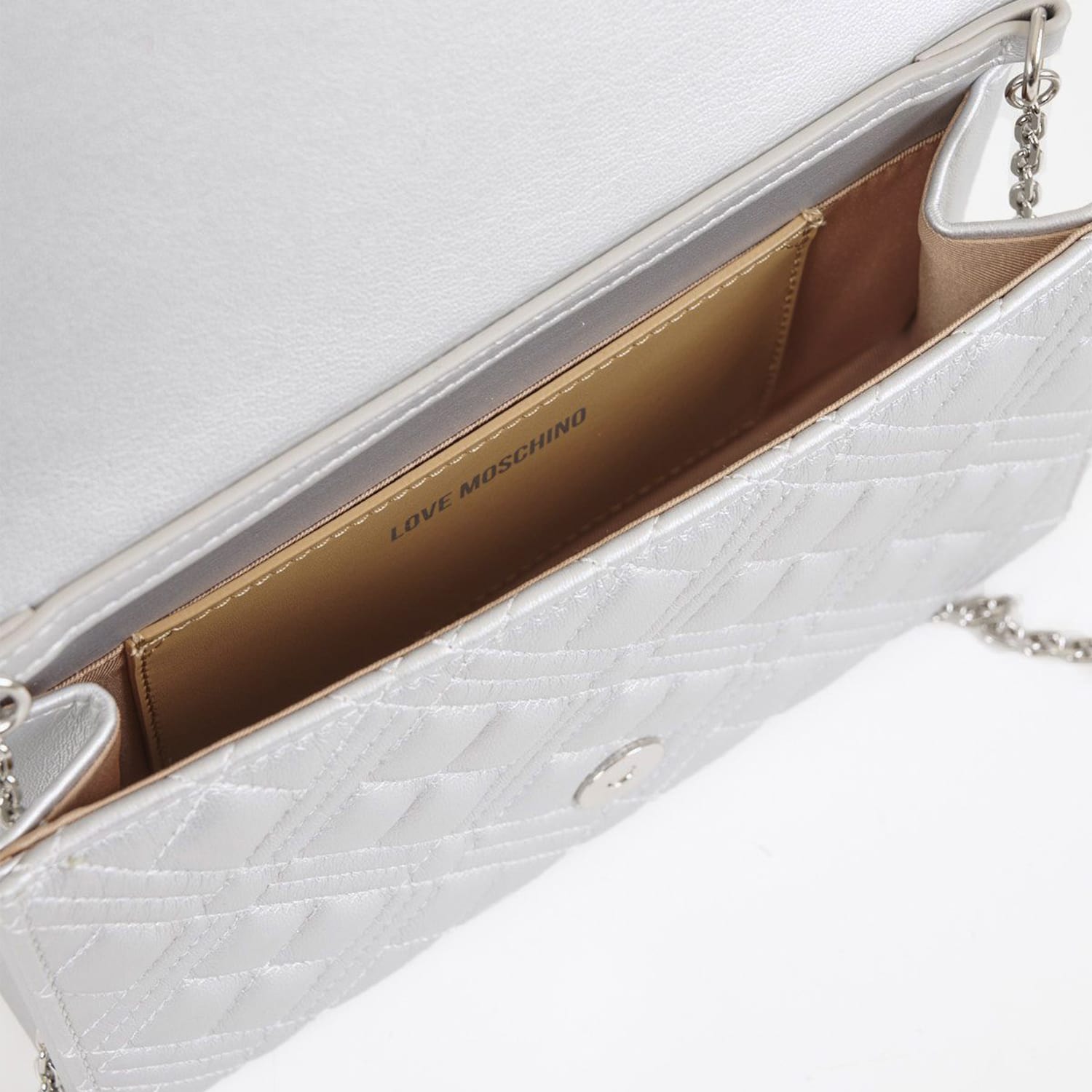 Γυναικείες Τσάντες JC4079 Ασημί ECOleather Love Moschino Γυναικείες Τσάντες JC4079 Ασημί ECOleather Love Moschino