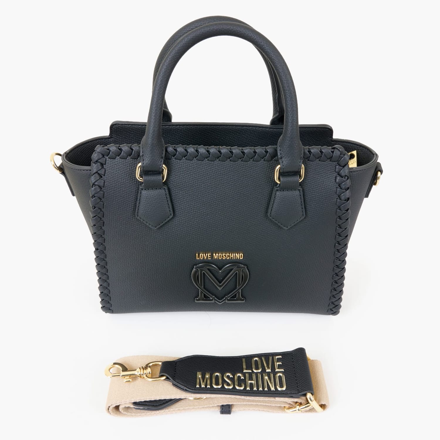Γυναικείες Τσάντες JC4126 Μαύρο ECOleather Love Moschino Γυναικείες Τσάντες JC4126 Μαύρο ECOleather Love Moschino