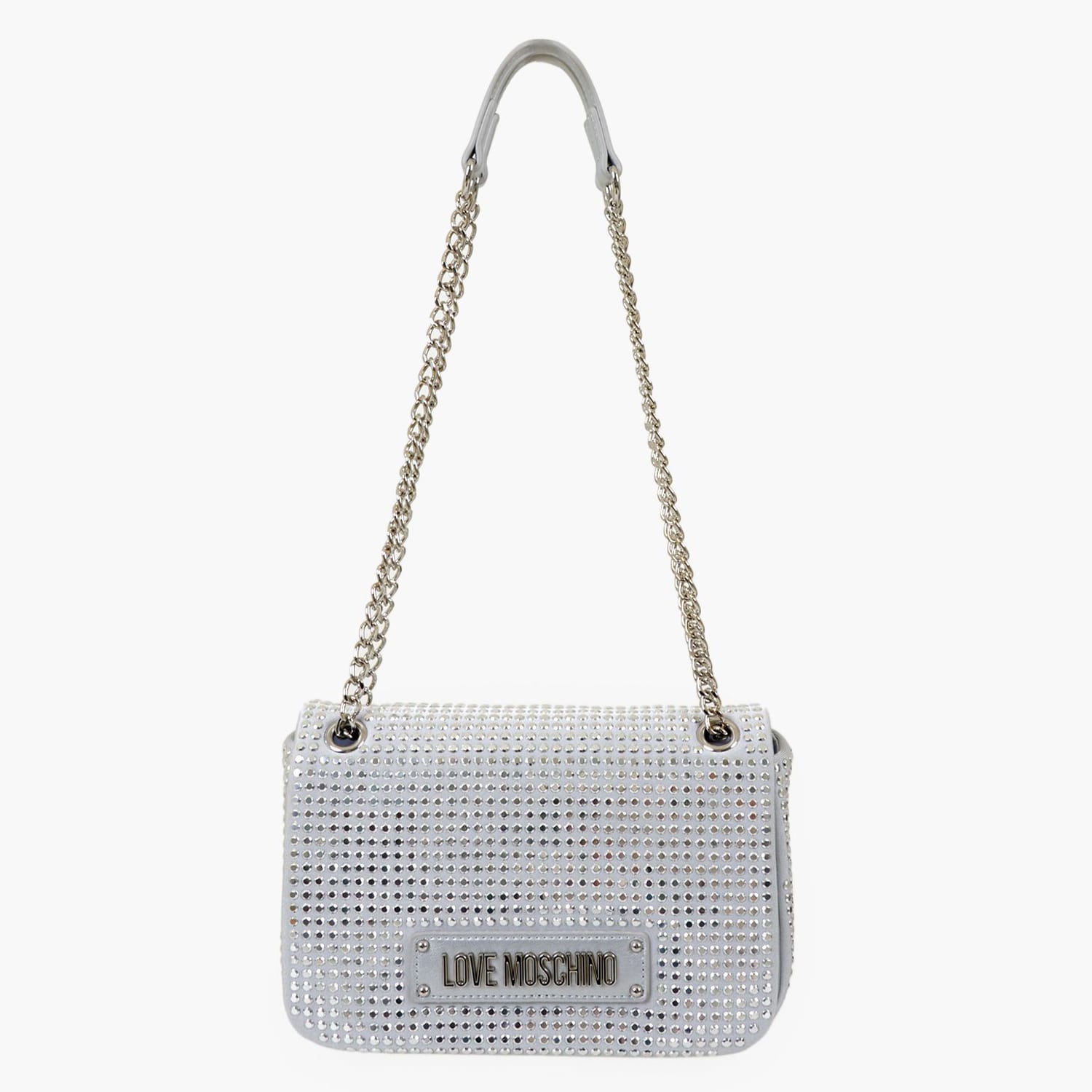 Γυναικείες Τσάντες JC4136 Ασημί ECOleather-Ύφασμα Love Moschino Γυναικείες Τσάντες JC4136 Ασημί ECOleather-Ύφασμα Love Moschino