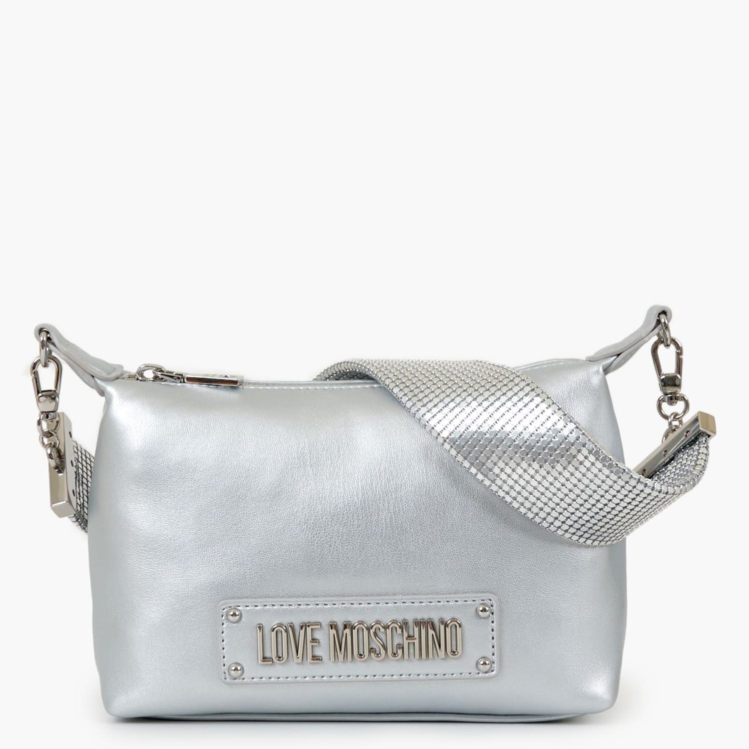 Γυναικείες Τσάντες JC4140 Ασημί ECOleather Love Moschino