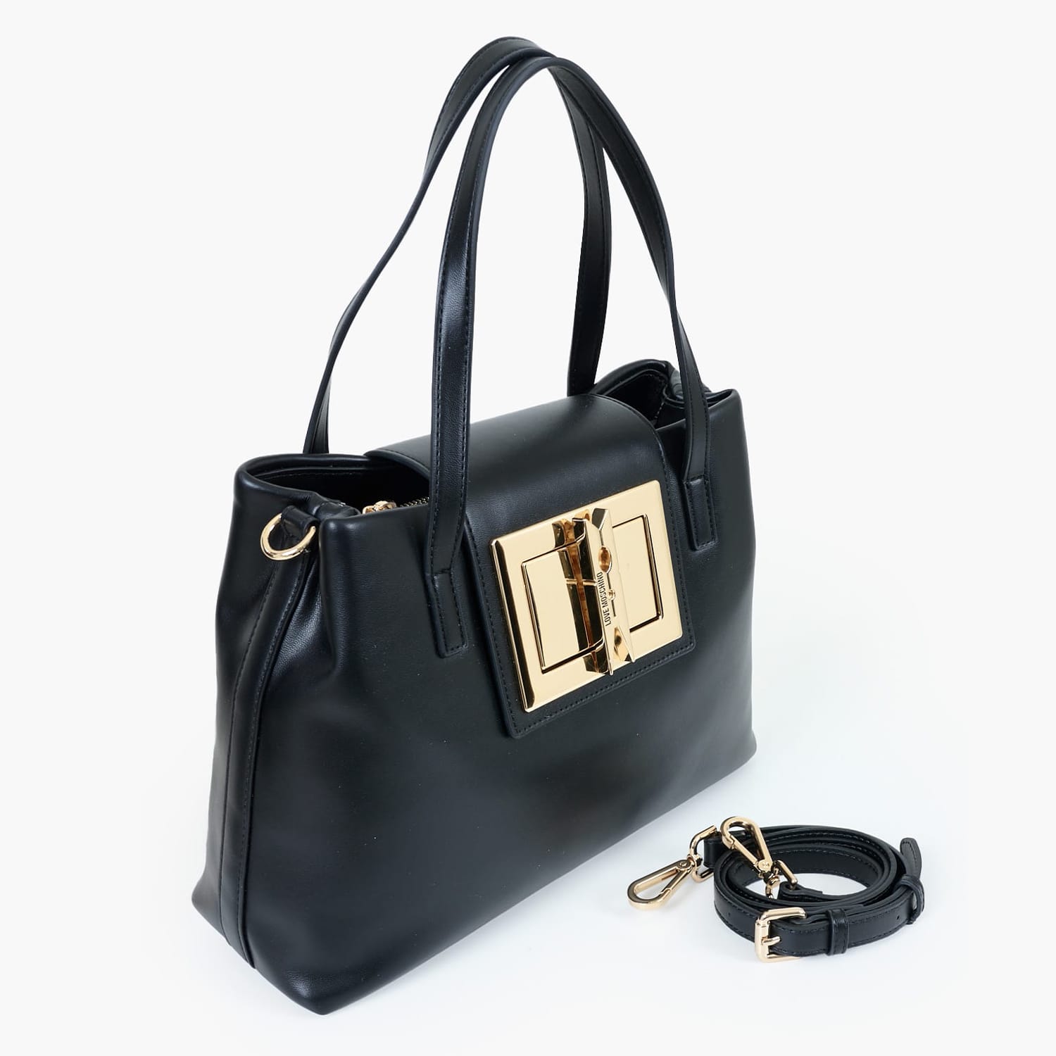 Γυναικείες Τσάντες JC4163 Μαύρο ECOleather Love Moschino Γυναικείες Τσάντες JC4163 Μαύρο ECOleather Love Moschino