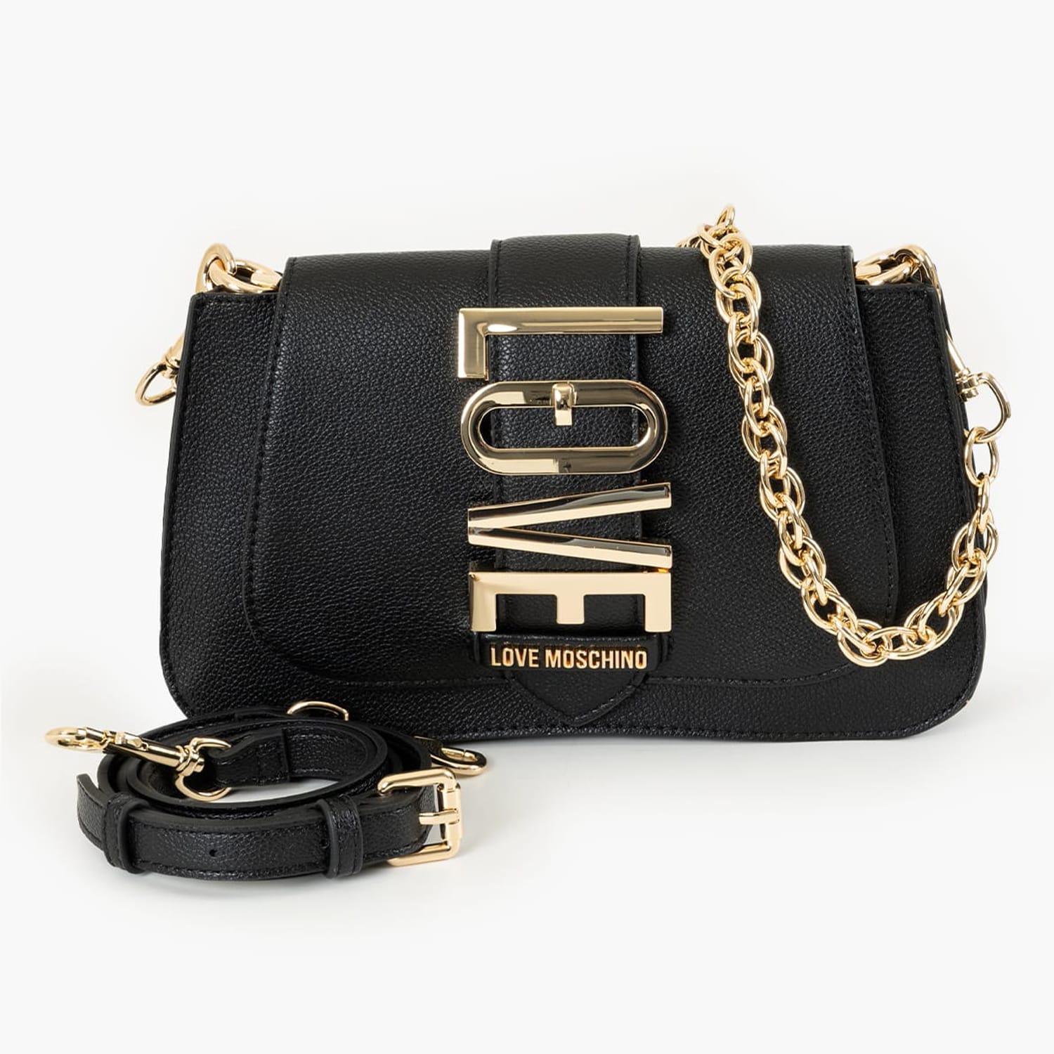 Γυναικείες Τσάντες JC4224 Μαύρο ECOleather Love Moschino Γυναικείες Τσάντες JC4224 Μαύρο ECOleather Love Moschino