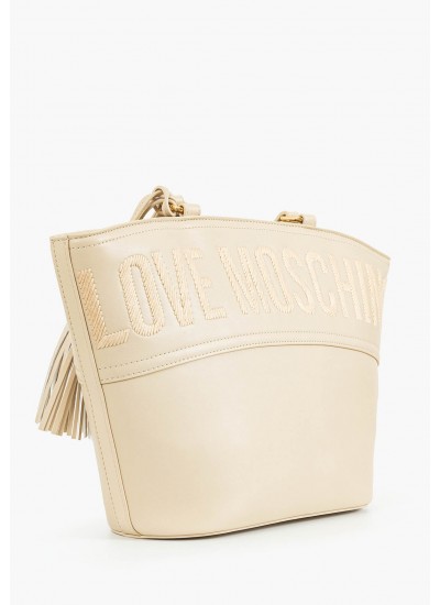 Γυναικείες Τσάντες JC4285 Μπεζ ECOleather Love Moschino
