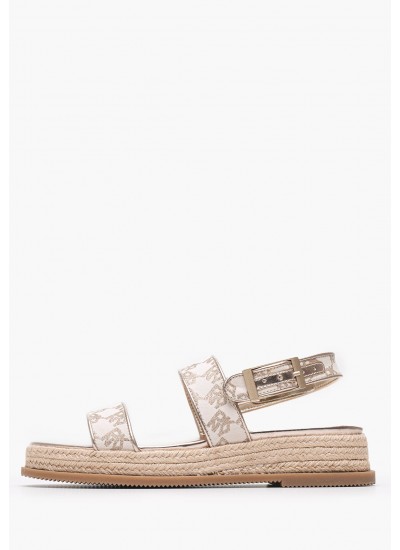 Women Sandals Low Bernae Beige DKNY