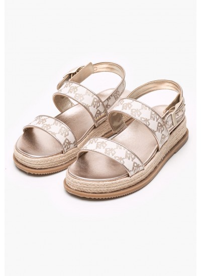 Women Sandals Low Bernae Beige DKNY