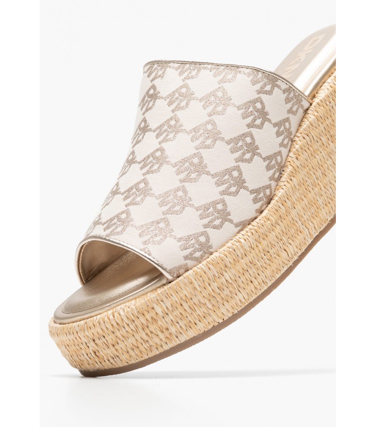 Women Mules Conrad Beige Fabric DKNY Women Mules Conrad Beige Fabric DKNY