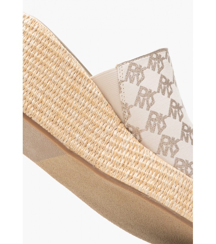 Women Mules Conrad Beige Fabric DKNY Women Mules Conrad Beige Fabric DKNY