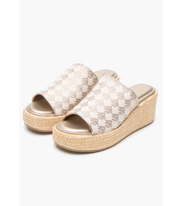 Women Mules Conrad Beige Fabric DKNY Women Mules Conrad Beige Fabric DKNY