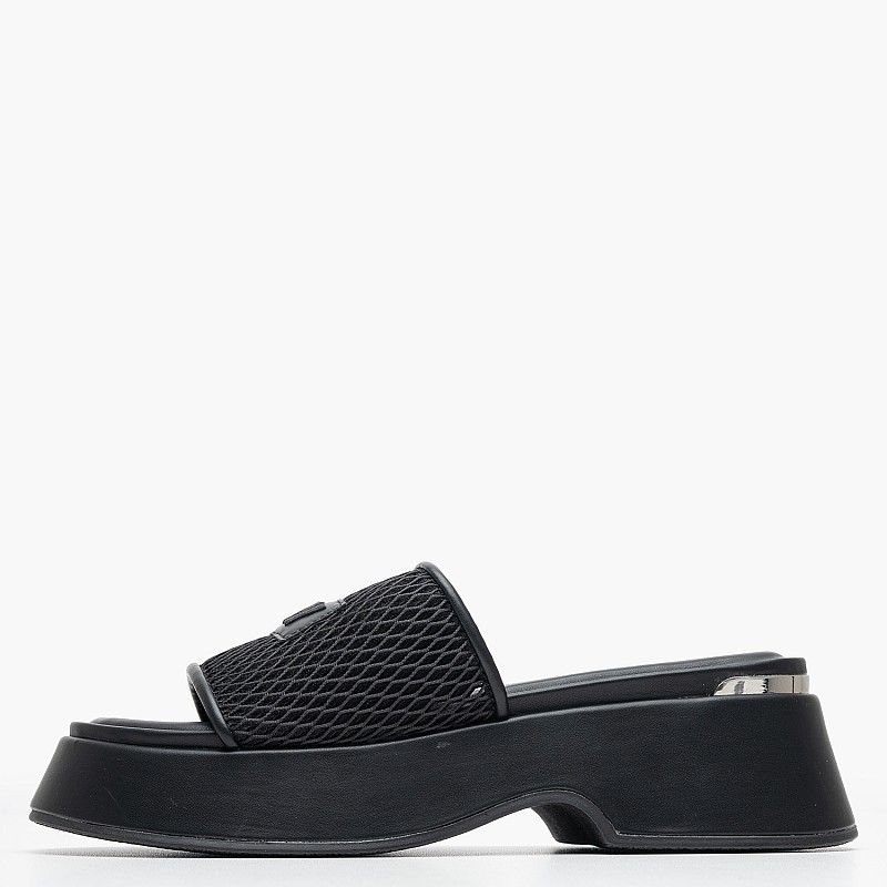 Women Platforms Low Iredell Black ECOleather-Fabric DKNY