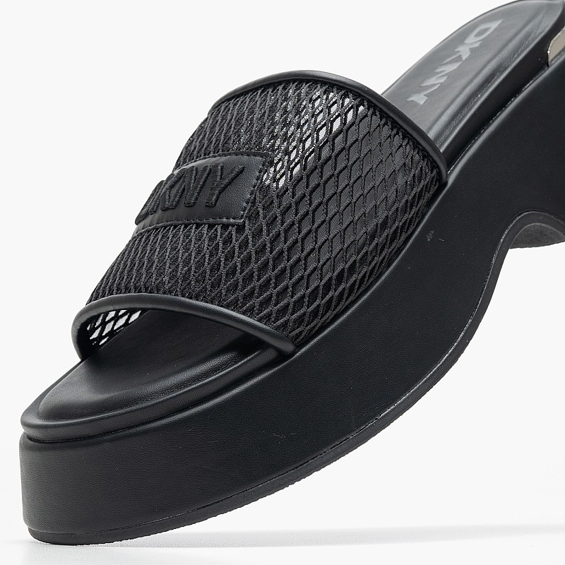 Women Platforms Low Iredell Black ECOleather-Fabric DKNY
