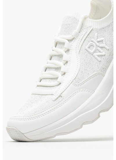 Women Casual Shoes Jami White ECOleather-Fabric DKNY