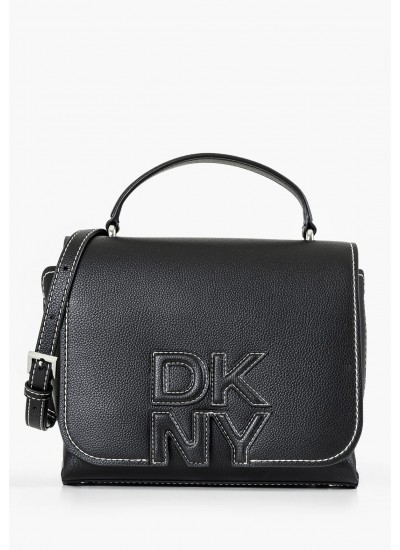 Women Bags Nicole.Satchel Black ECOleather DKNY