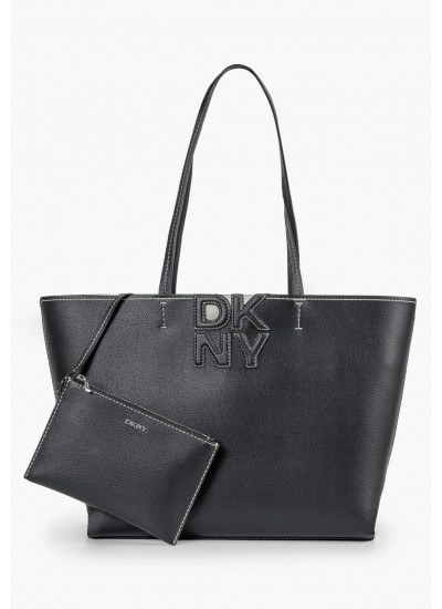 Women Bags Nicole.Tote Black ECOleather DKNY