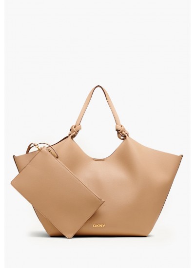 Women Bags Paula.Tote Beige ECOleather DKNY