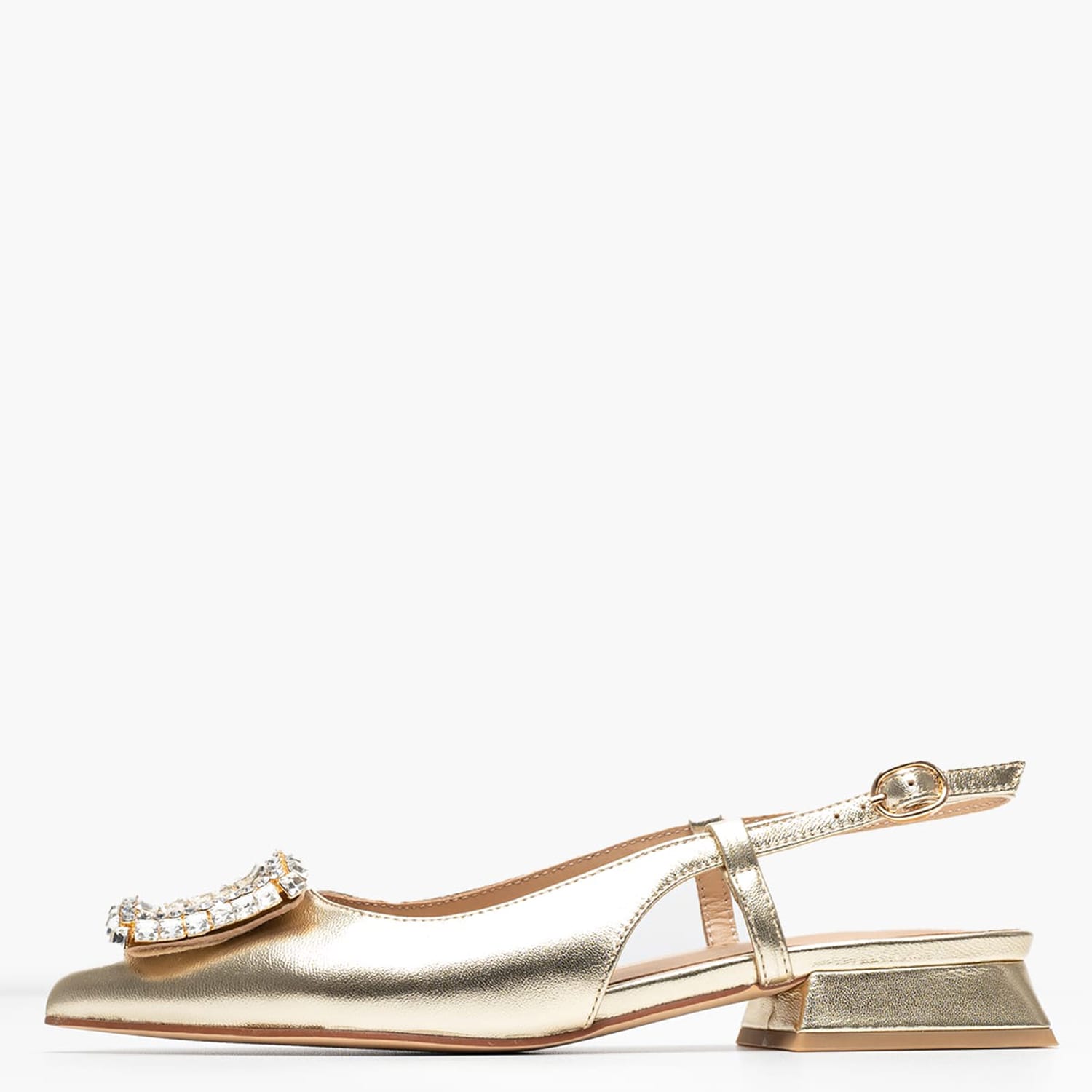 Γυναικεία Flats V250480 Χρυσό Δέρμα Alma En Pena