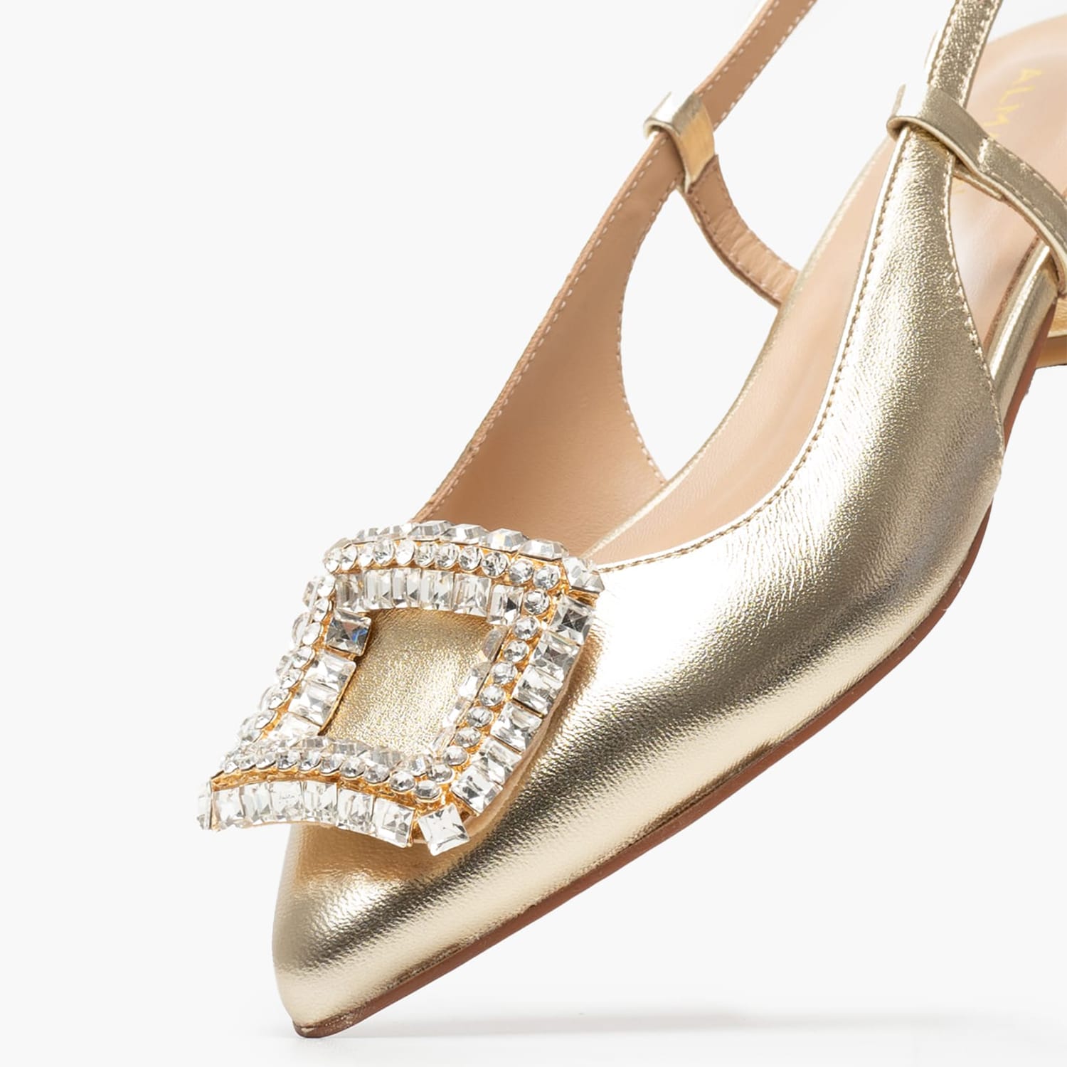 Γυναικεία Flats V250480 Χρυσό Δέρμα Alma En Pena