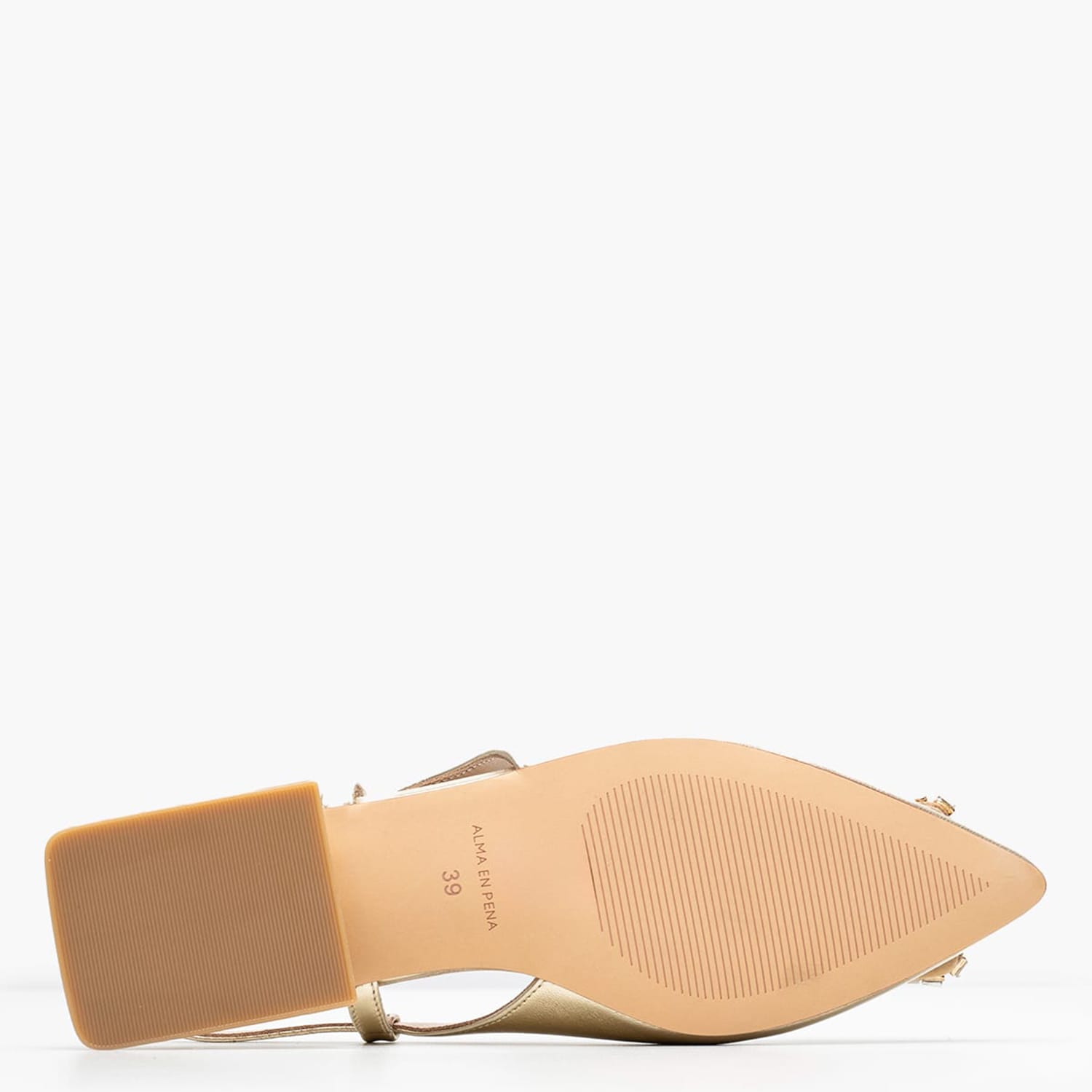 Women Flats V250480 Gold Leather Alma En Pena Women Flats V250480 Gold Leather Alma En Pena