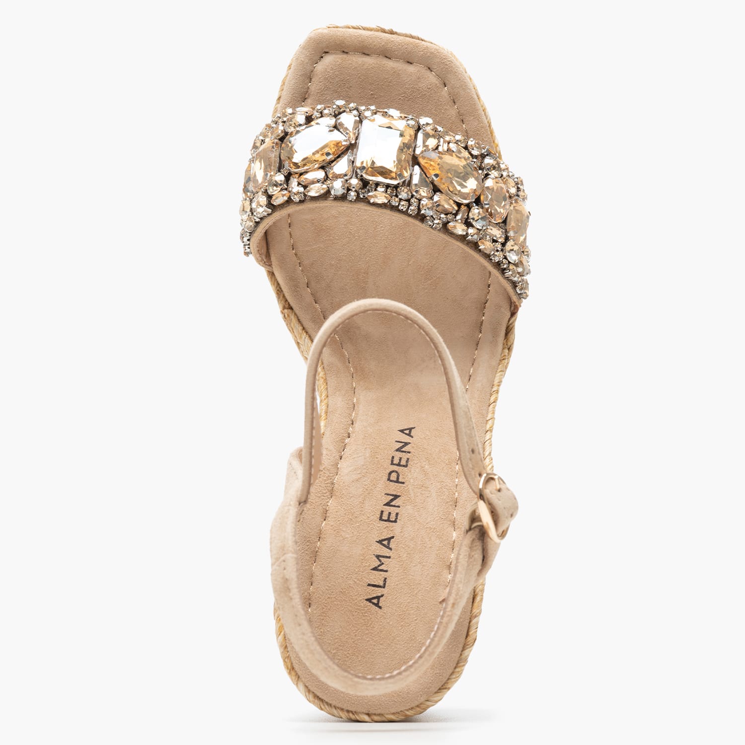 Women Platforms High V251308 Beige Buckskin Alma En Pena Women Platforms High V251308 Beige Buckskin Alma En Pena