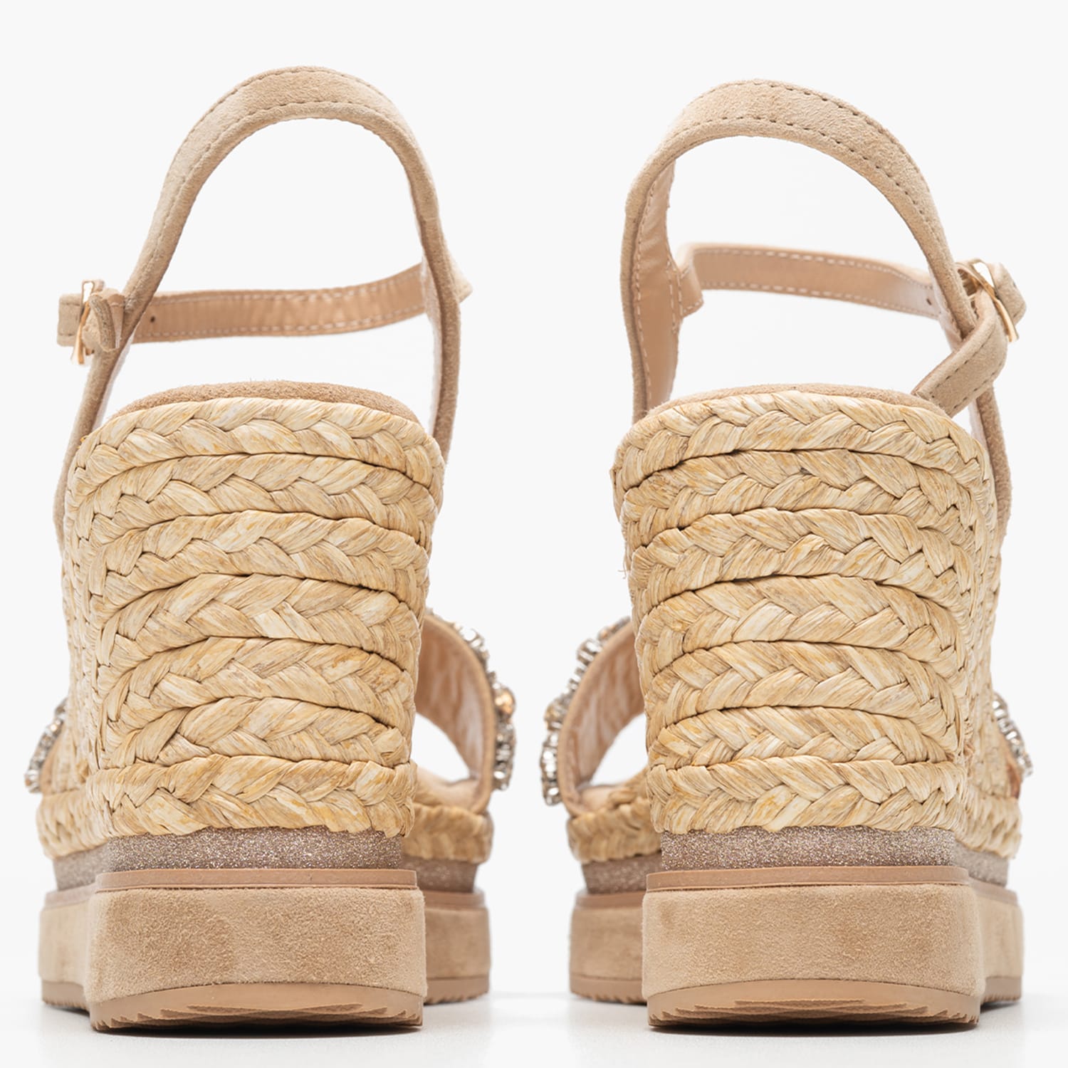 Women Platforms High V251308 Beige Buckskin Alma En Pena Women Platforms High V251308 Beige Buckskin Alma En Pena