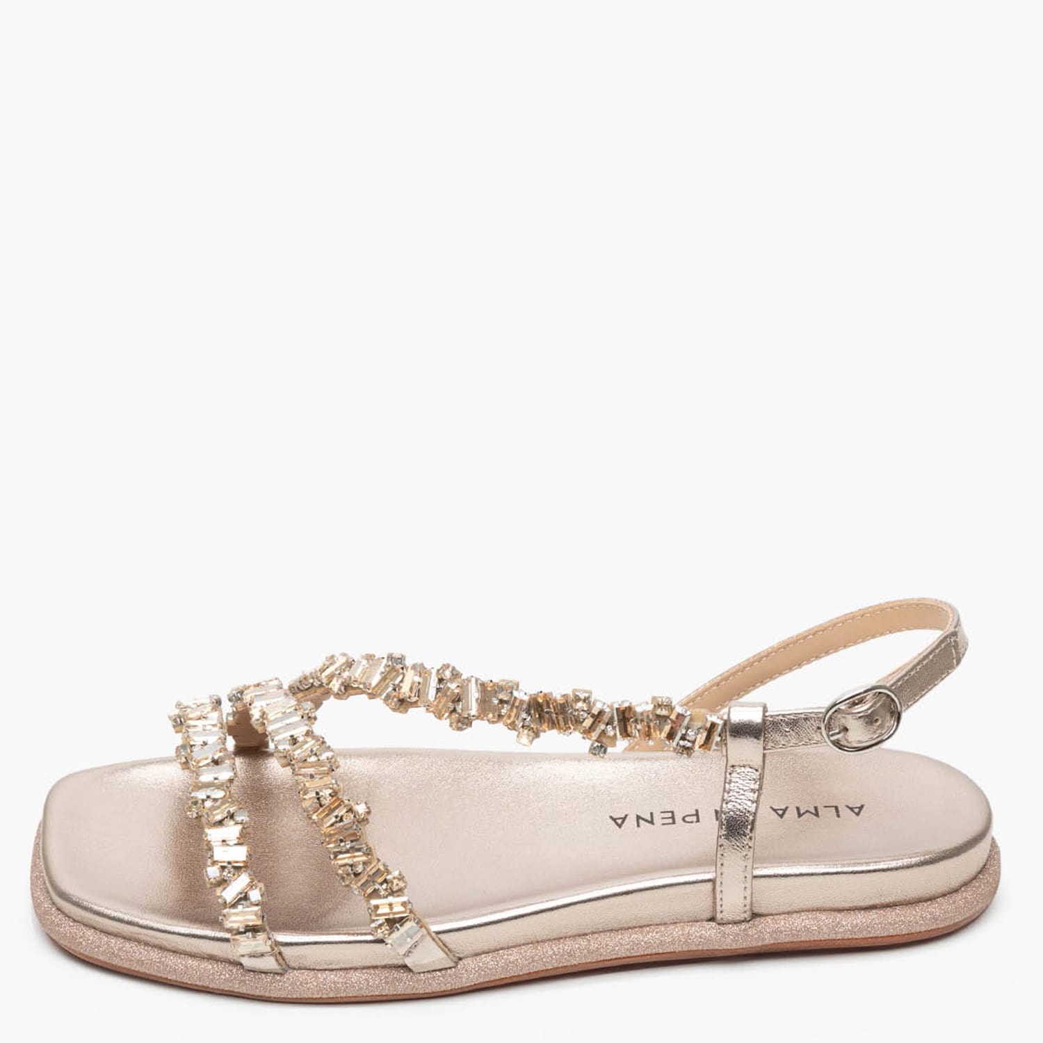 Γυναικεία Flats V251614 Πλατίνα Strass Alma En Pena