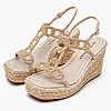 Women Platforms High V2551261 Gold Strass Alma En Pena