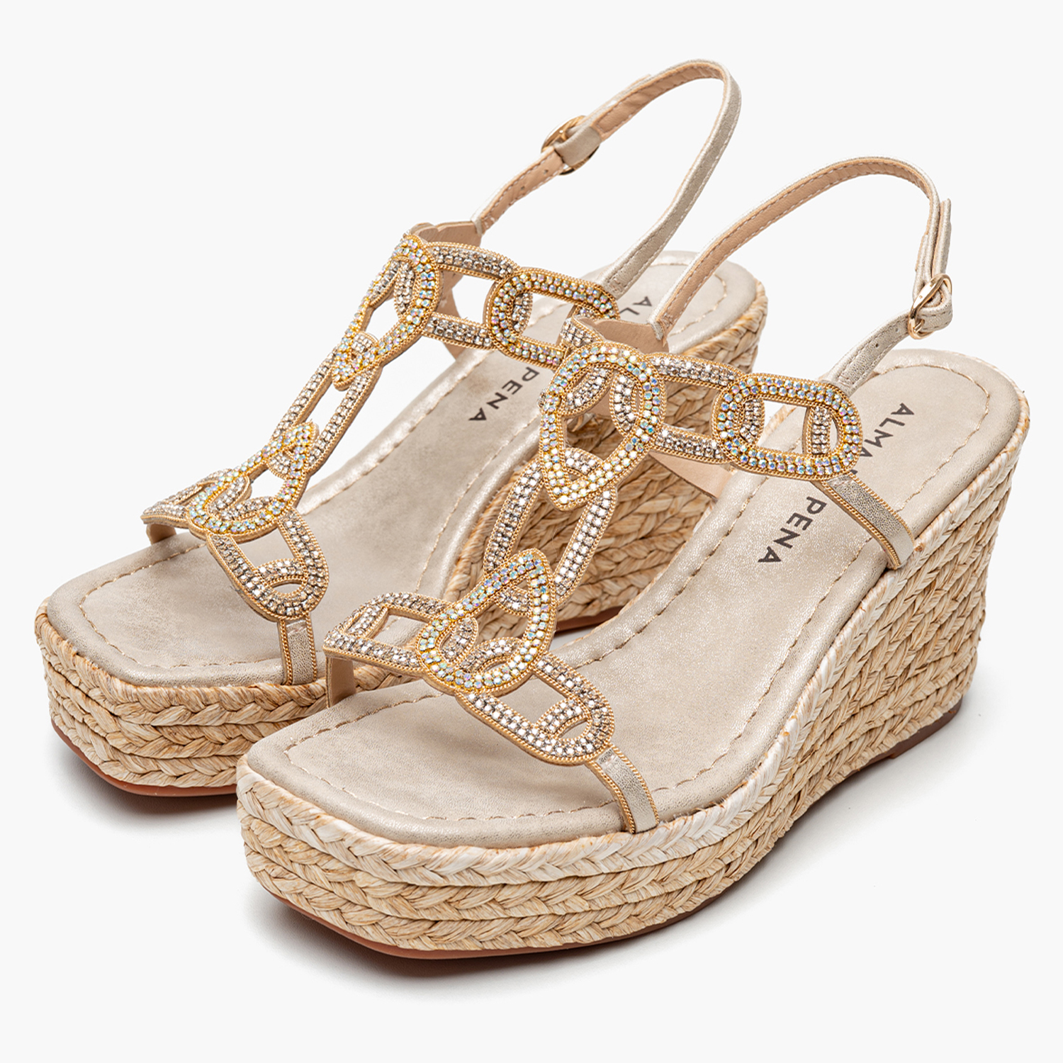Women Platforms High V2551261 Gold Strass Alma En Pena