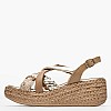 Women Platforms Low 7052 Gold Leather Porronet Women Platforms Low 7052 Gold Leather Porronet