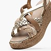 Women Platforms Low 7052 Gold Leather Porronet Women Platforms Low 7052 Gold Leather Porronet