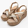 Women Platforms Low 7052 Gold Leather Porronet Women Platforms Low 7052 Gold Leather Porronet