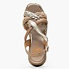 Women Platforms Low 7052 Gold Leather Porronet Women Platforms Low 7052 Gold Leather Porronet
