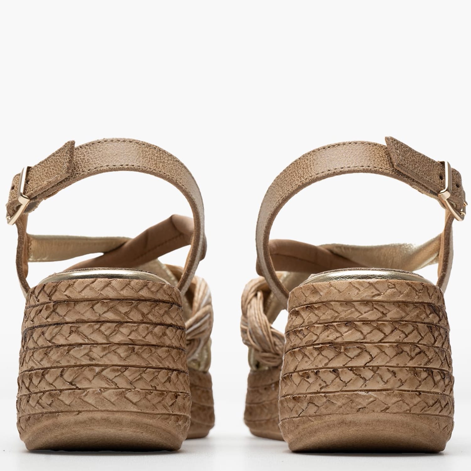 Women Platforms Low 7052 Gold Leather Porronet Women Platforms Low 7052 Gold Leather Porronet