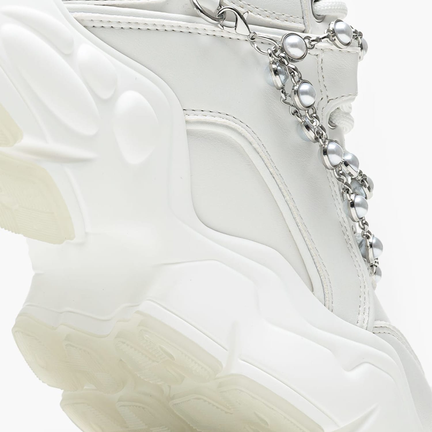Γυναικεία Παπούτσια Casual Binary.Pearl Άσπρο ECOleather Buffalo Γυναικεία Παπούτσια Casual Binary.Pearl Άσπρο ECOleather Buffalo
